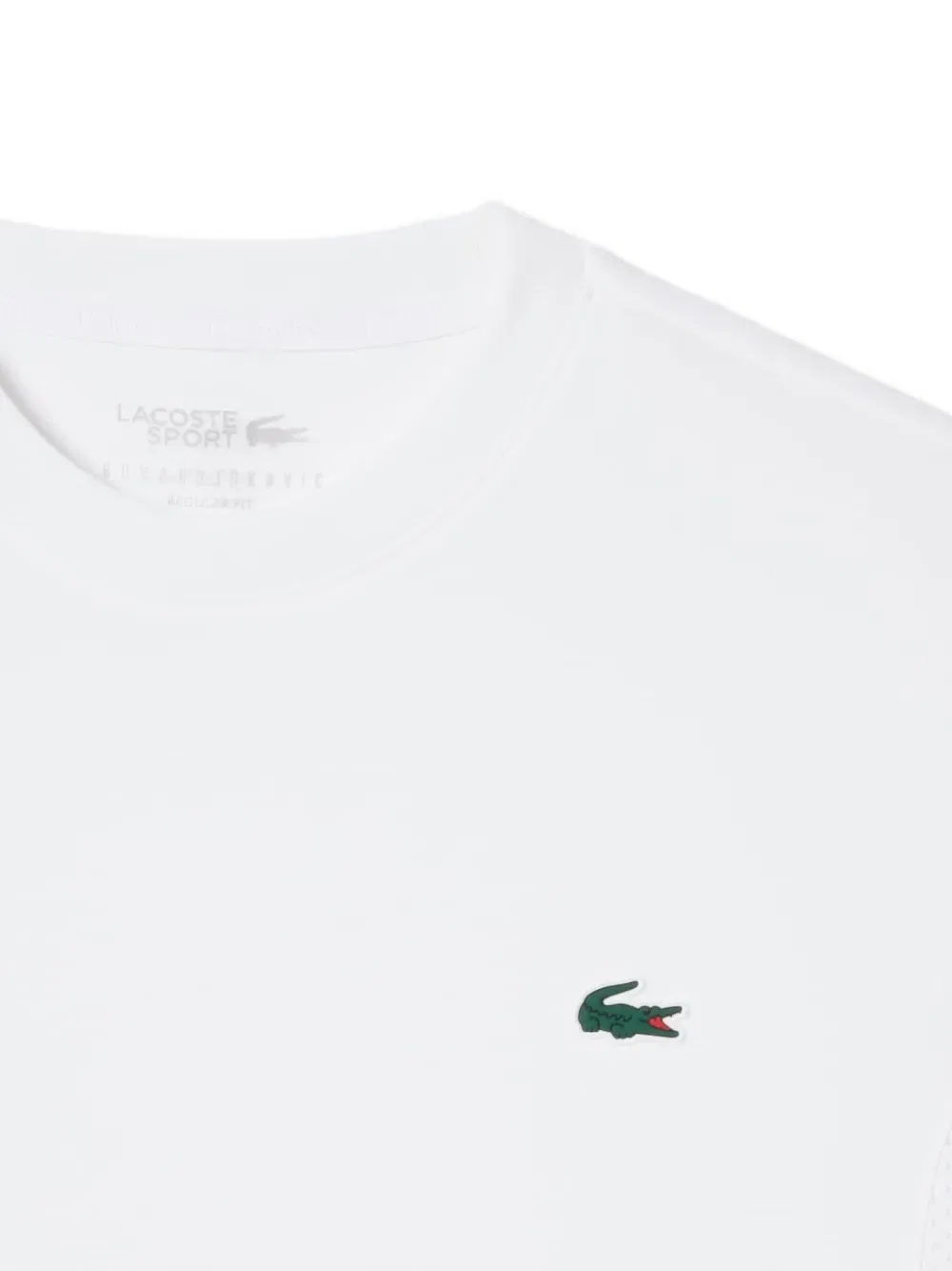 Футболка с круглым вырезом и логотипом Lacoste, белый — фото 3
