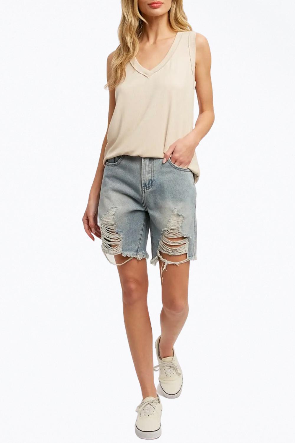 

Топ Essential Ribbed Stretch-Jersey без рукавов в цвете Oatmeal BluIvy