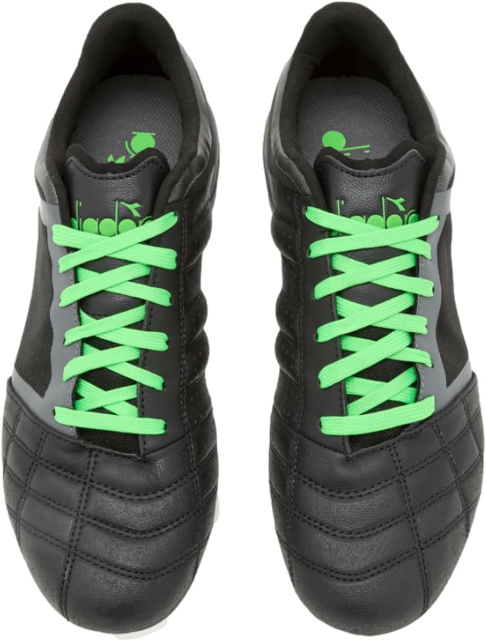 Кроссовки Diadora Brasil Sala Turf, белый/черный/зеленый — фото 2