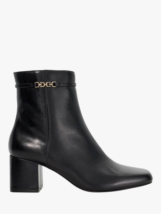 Ботинки Oaklee из кожи с боковой пряжкой Dune London, Black