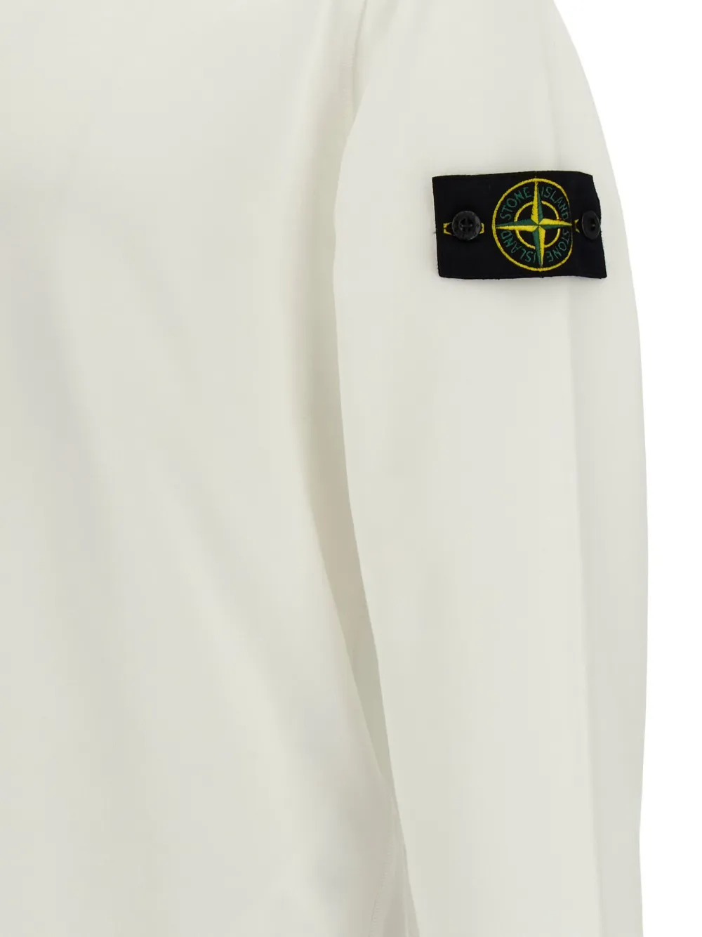 Толстовка с круглым вырезом и логотипом Stone Island, белый — фото 4