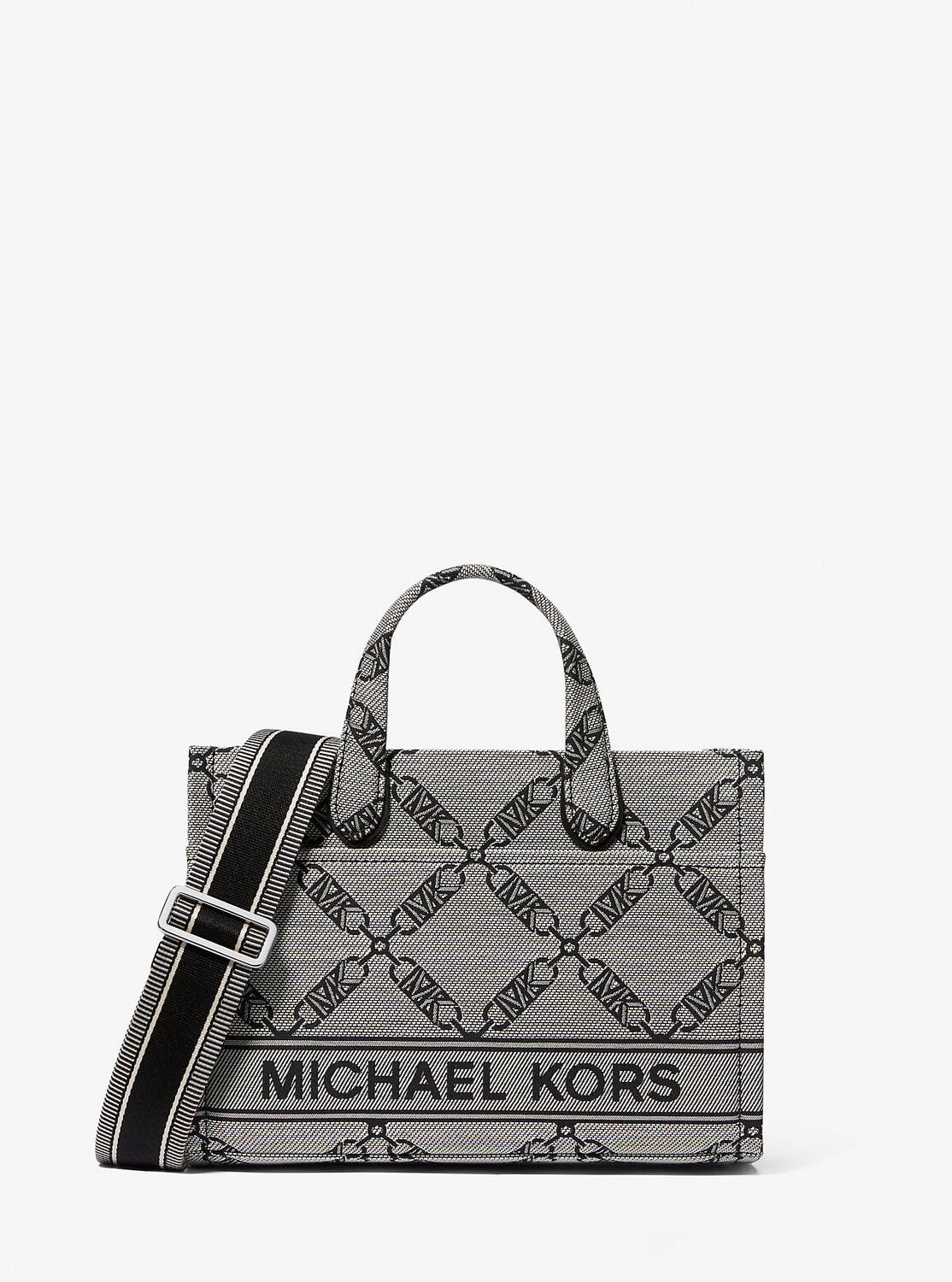 

Жаккардовая сумка-мессенджер Gigi Small Empire с логотипом Michael Kors, черный