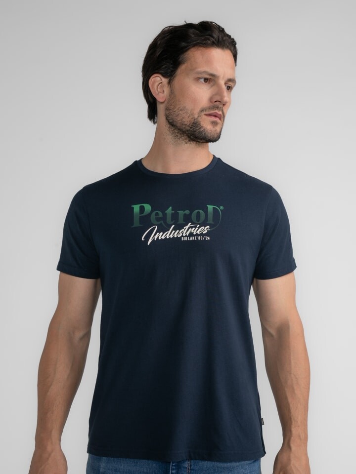 

Футболка Petrol Industries T-Shirt mit Aufdruck Porcupine, синий