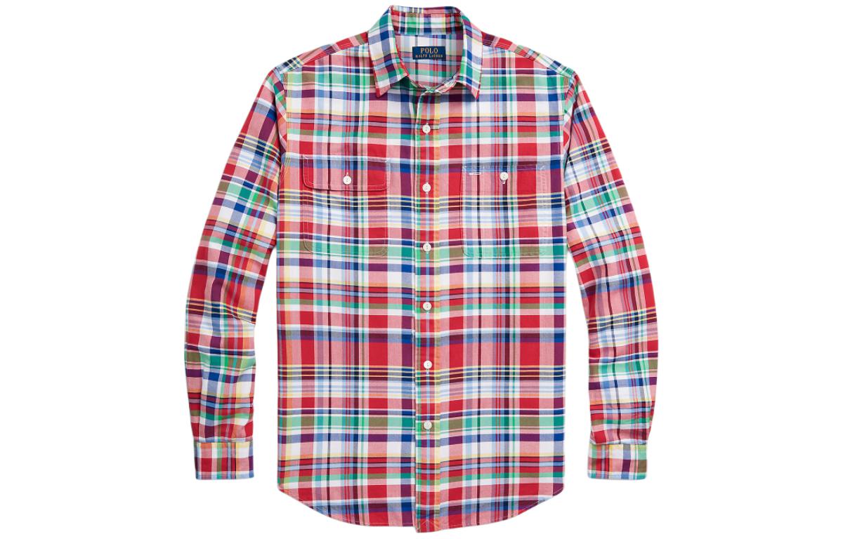 

Клетчатая хлопковая рубашка Polo Ralph Lauren, мультиколор