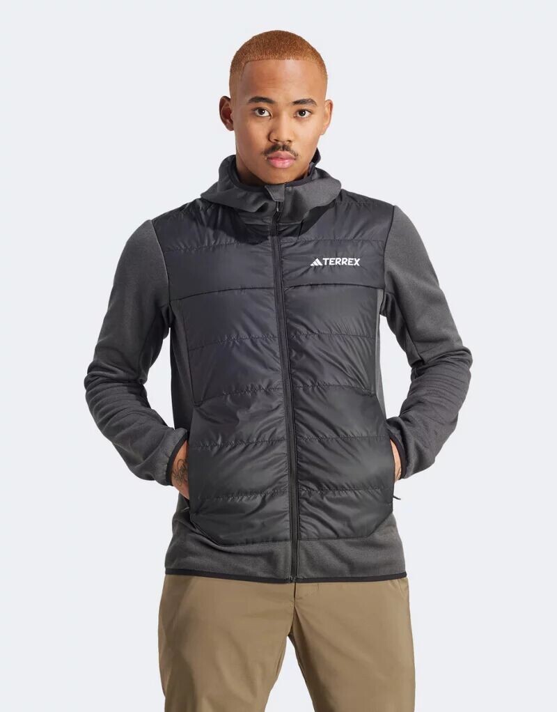 

Черная гибридная утепленная куртка с капюшоном adidas Terrex Multi adidas performance