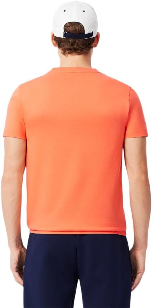 Футболка Lacoste Mens Sport Tennis X Novak Djokovic, спортивная теннисная одежда, красный/бордовый — фото 3
