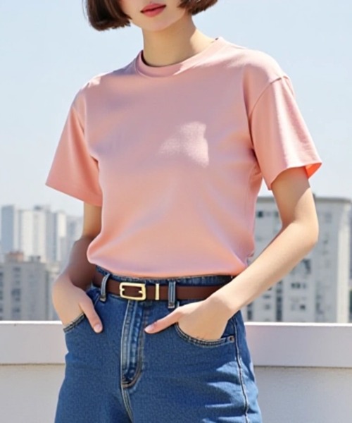 

Футболка с круглым вырезом и коротким рукавом, хлопок United Athle, розовый