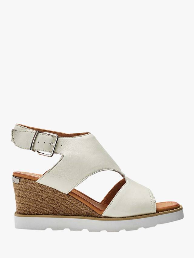 Кожаные сандалии Mapel на платформе Moda in Pelle, White