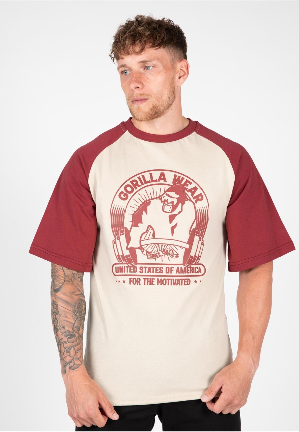

Футболка с принтом LOGAN Gorilla Wear, бежевый
