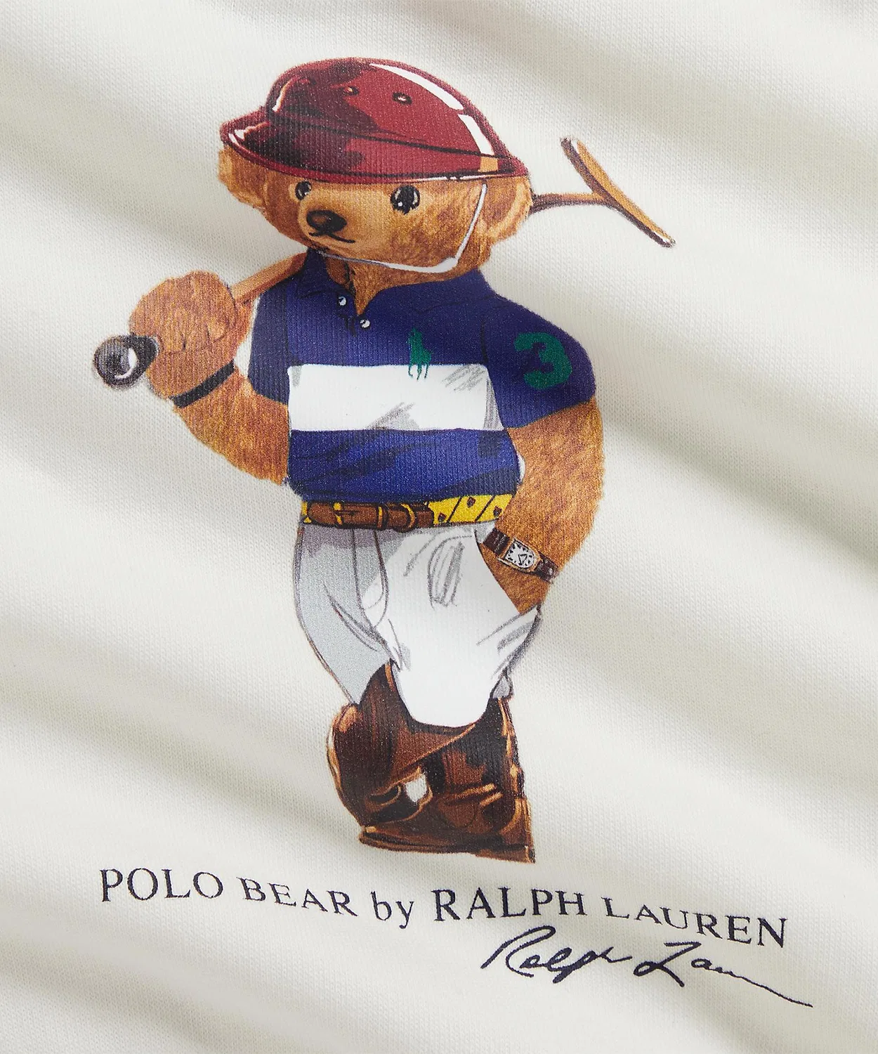 Флисовая толстовка Polo Bear Ralph Lauren белая — фото 3