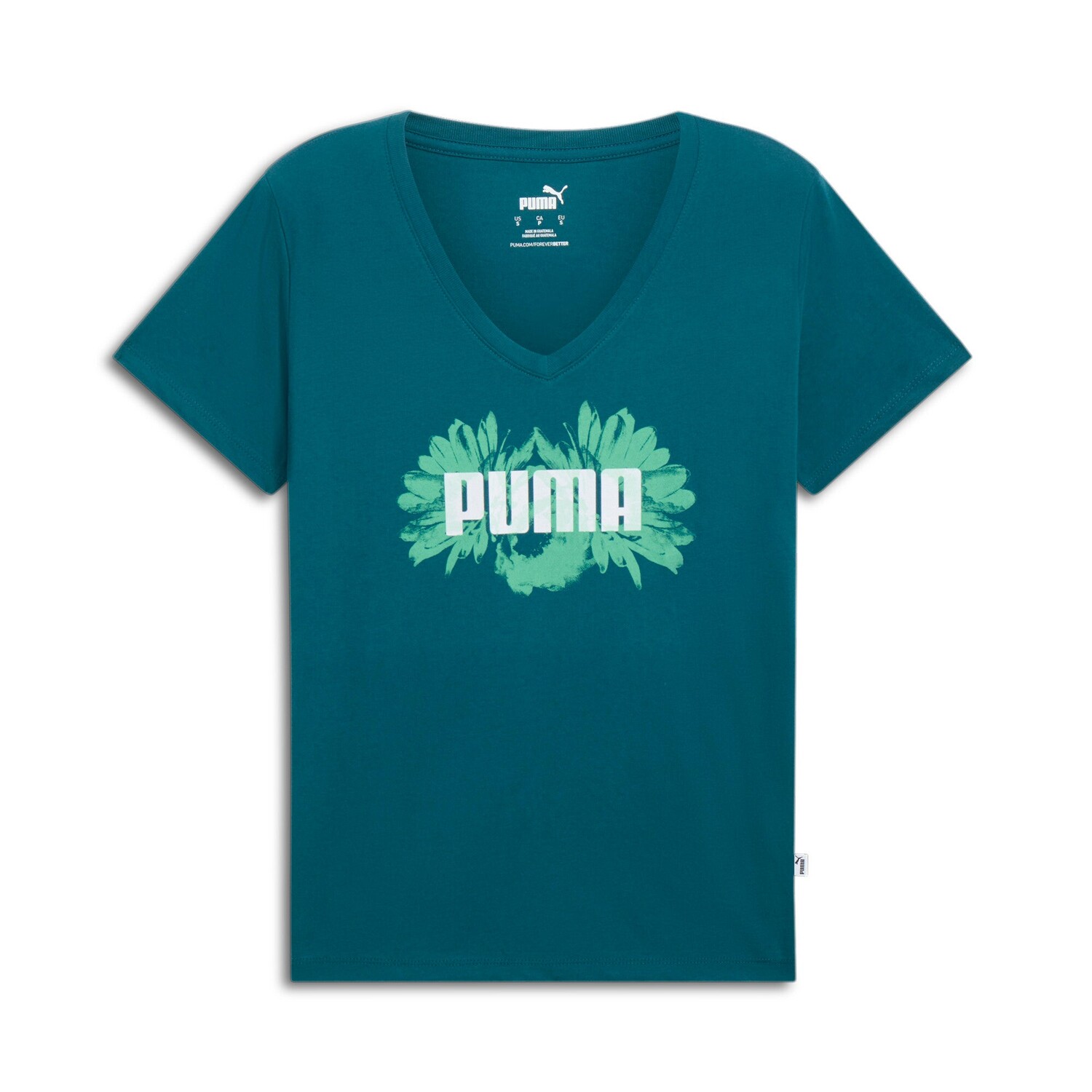 

Женская футболка PUMA In Full Bloom, цвет Cold Green