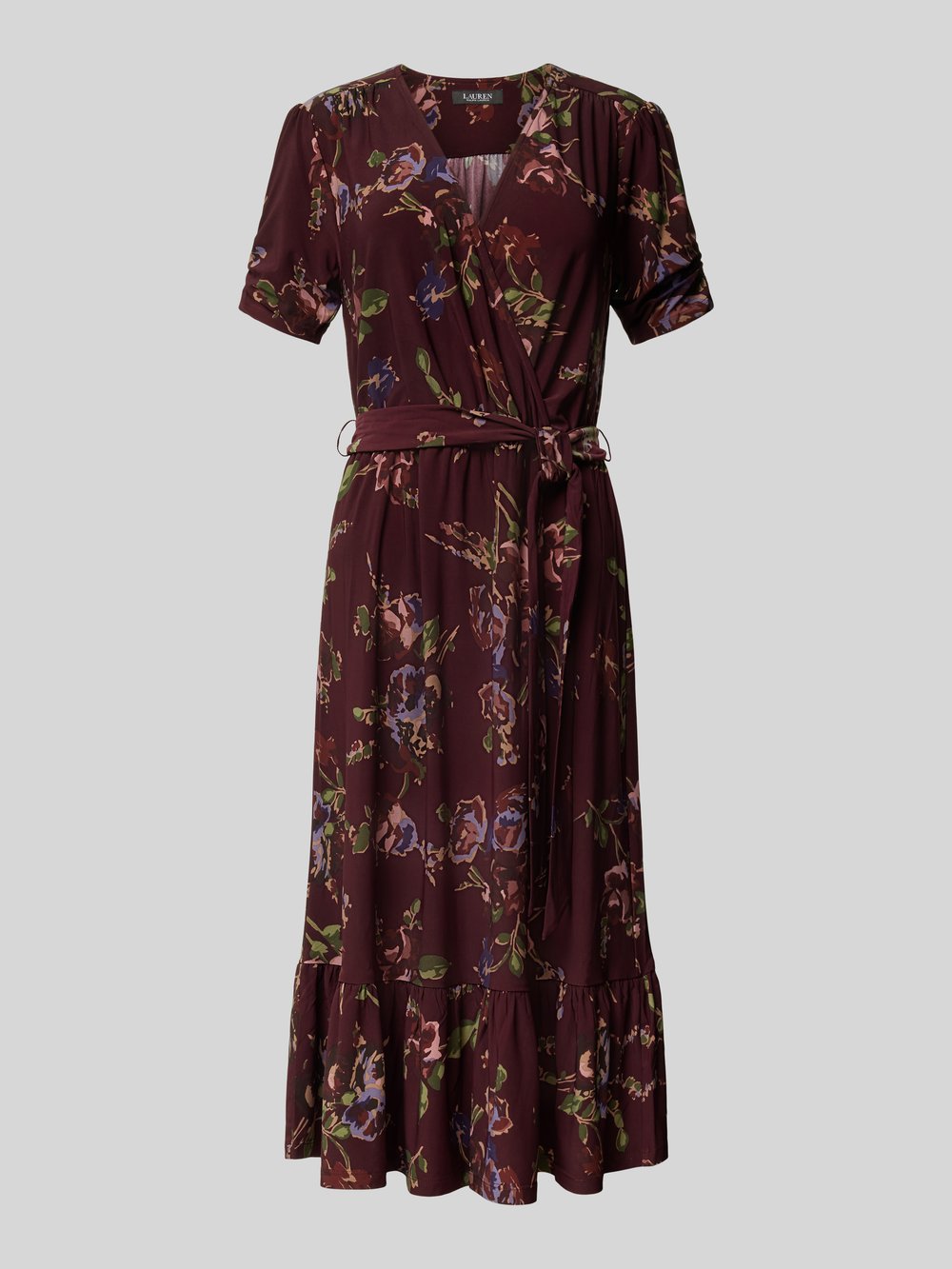 

Платье миди со складками модель 'LALAINE' Lauren Ralph Lauren, бордовый