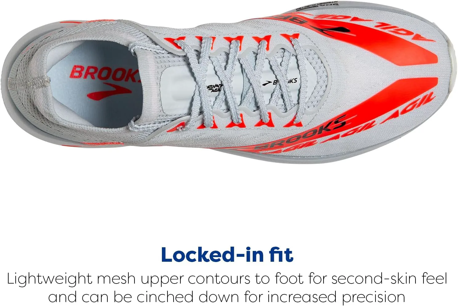 Кроссовки Brooks Unisex Catamount Agil для трейлраннинга для мужчин и женщин, синий/коралловый/оранжевый — фото 2