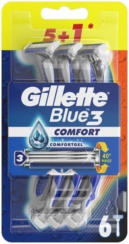 

Gillette Blue3 Comfort бритва для мужчин, 6 шт.