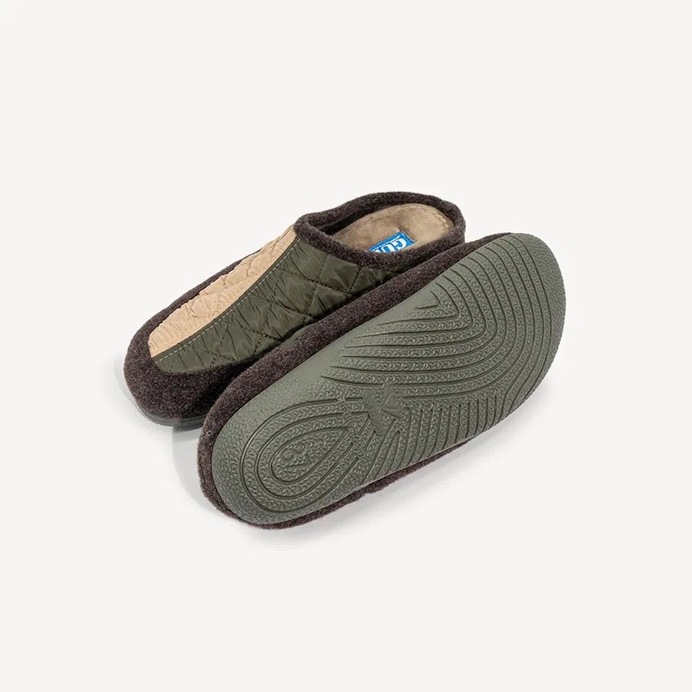 Мужские тёплые шлёпанцы Cadiz 50 бежево-хаки от Gurus Shoes — фото 2