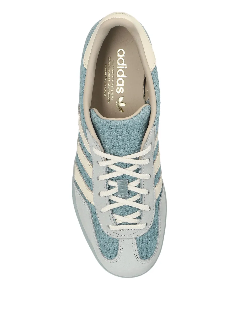 Кроссовки Gazelle Indoor с тремя полосками adidas, синий — фото 3