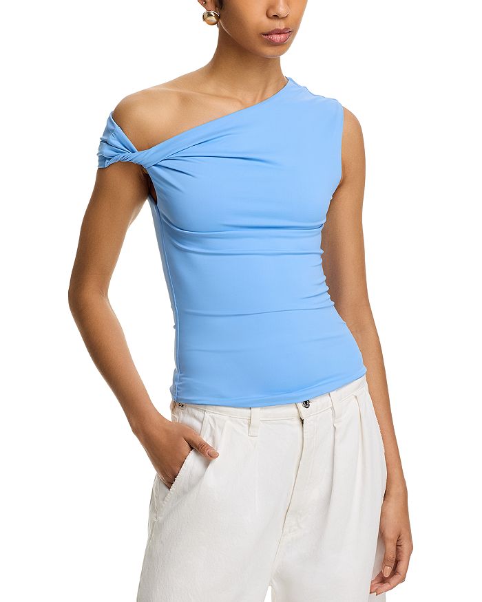 

Топ с перекрученным плечом Fraise NIA, синий