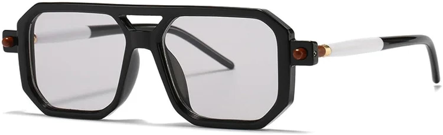 

Панк-солнцезащитные очки для мужчин, модные очки в крупной оправе, женские солнцезащитные очки в стиле ретро-винтаж, очки с защитой от УФ-излучения UV400 HHZZYVY, Black-lightgray