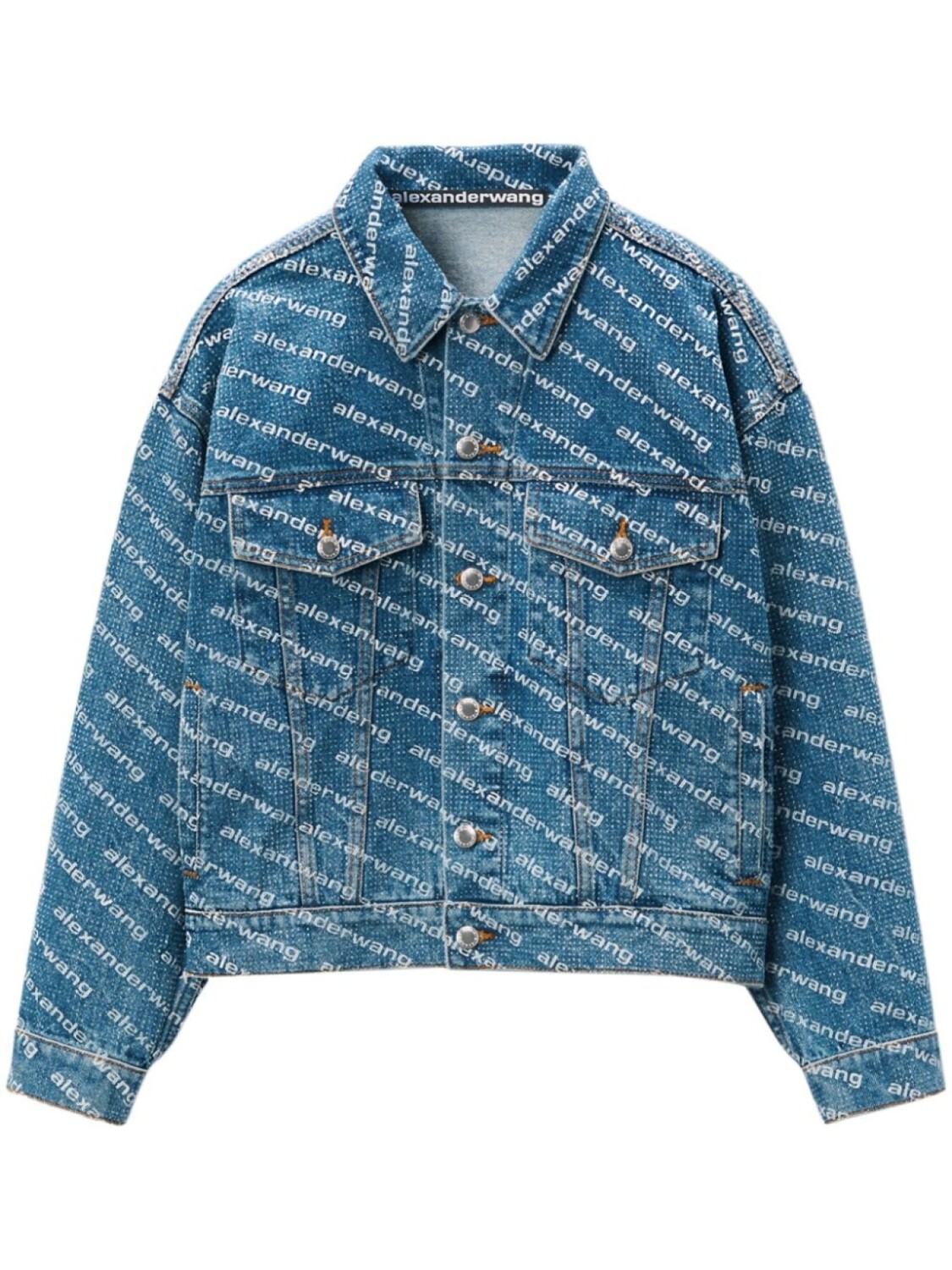 

Alexander Wang джинсовая куртка с логотипом, синий