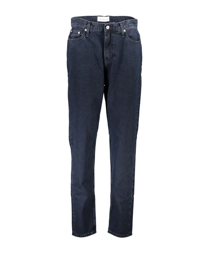

Джинсы Mom Fit из хлопка с логотипом Calvin Klein, синий