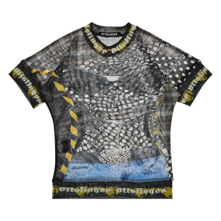 

Футболка Ottolinger Mesh T-Shirt, Polka Dot Zip Print