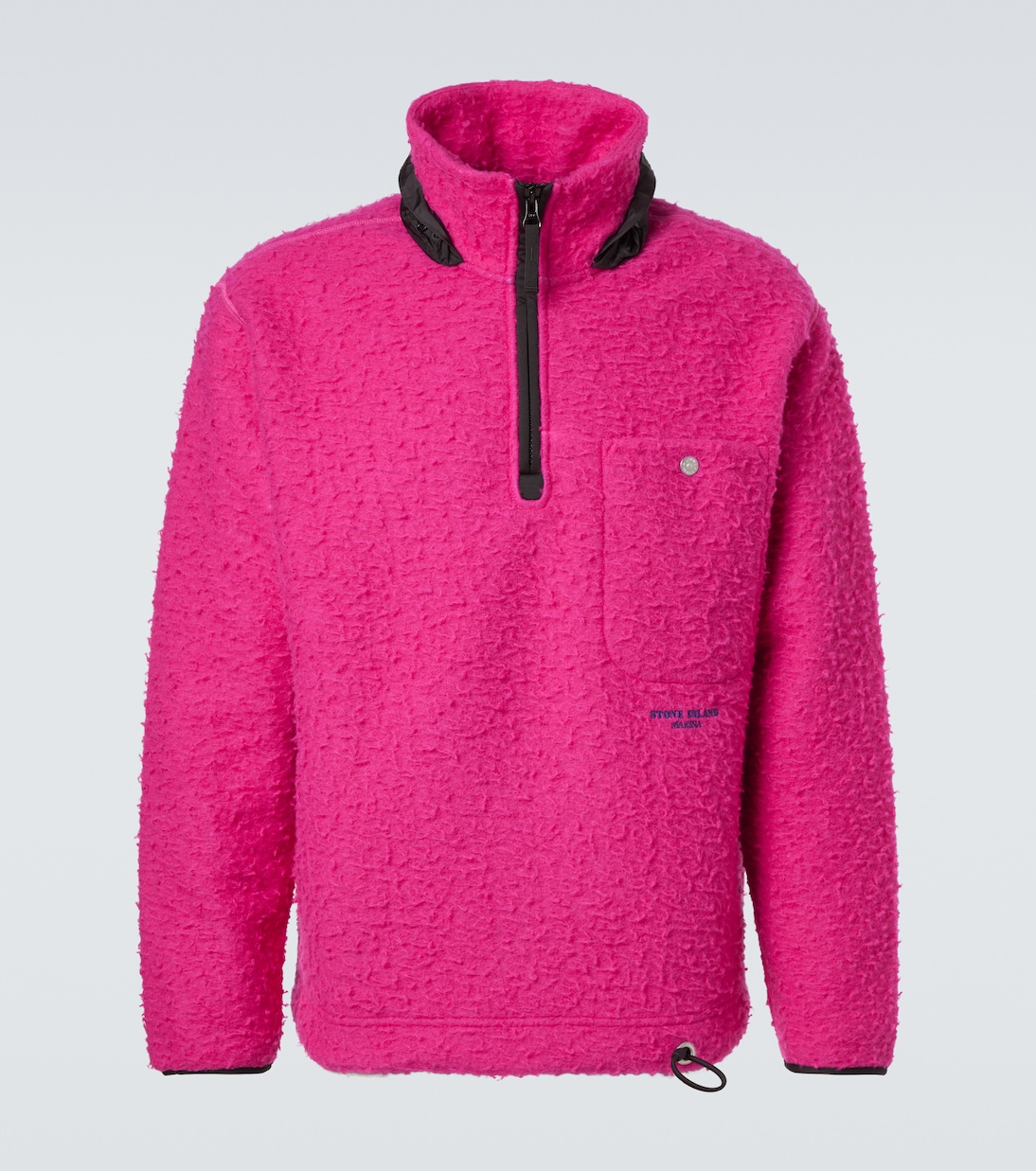 

Свитер Marina из шерстяной смеси флиса с застежкой-молнией на половину длины Stone Island, розовый