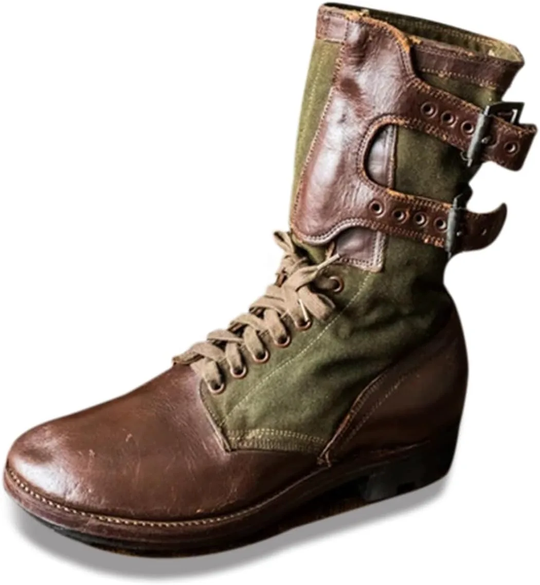 

Ботинки DHAEY в стиле Британского Возрождения, средневековые пиратские, противоскользящие, прочные, с круглым носком, модный массивный каблук, швы, унисекс, сельский стиль (Цвет: военный зеленый, Размер: 13.5 женский / 12 мужской)