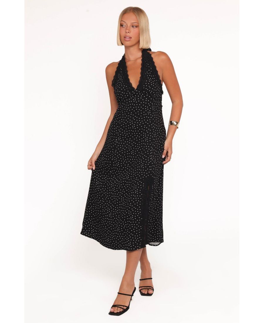 

Женское макси-платье Stasia с завязками на шее Petal and Pup, Black white