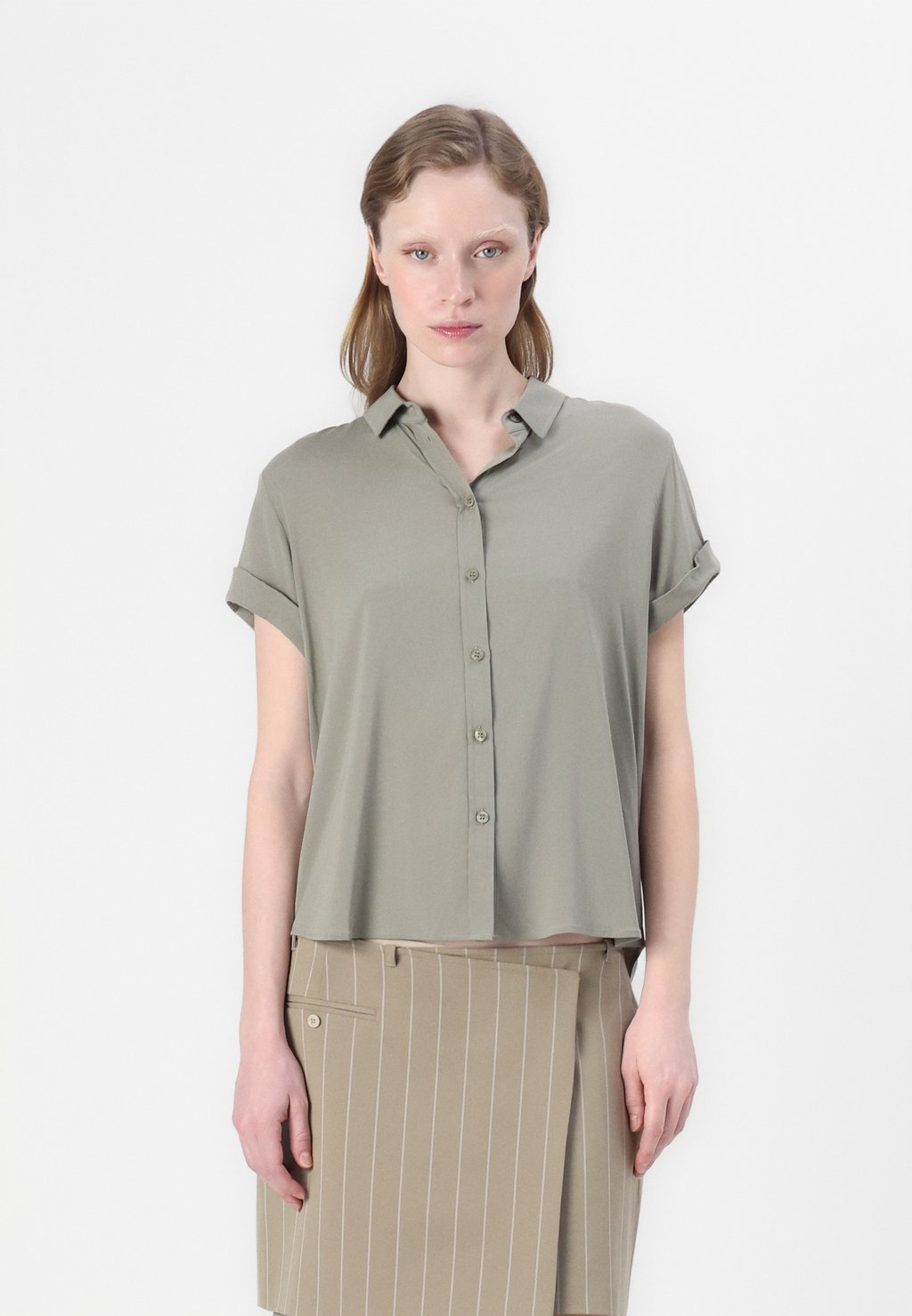 

Блузка на пуговицах MAJAN SHIRT Samsøe Samsøe, хаки
