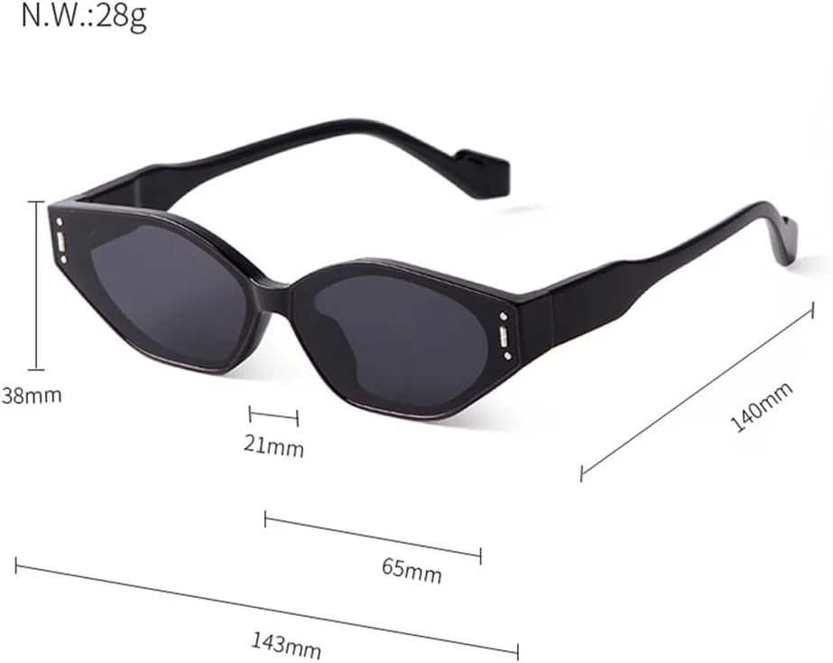 

Солнцезащитные очки в стиле ретро с заклепками, прямоугольной оправы, черепаховая расцветка, для женщин и мужчин, винтажные, узкая оправа, «кошачий глаз» VFDHN, C1