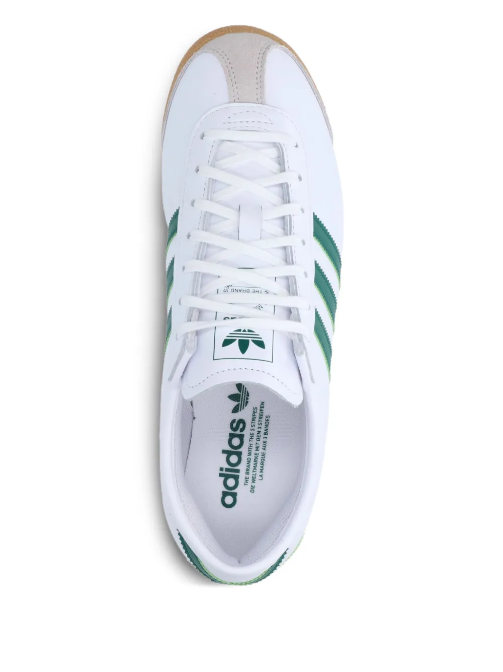 Итальянские кожаные кроссовки с тремя полосками 70-х годов Adidas, белый — фото 3