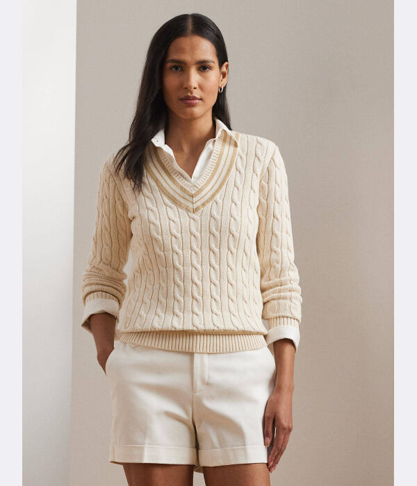 

Свитер пропитан газом Regular fit Lauren Ralph Lauren, бежевый