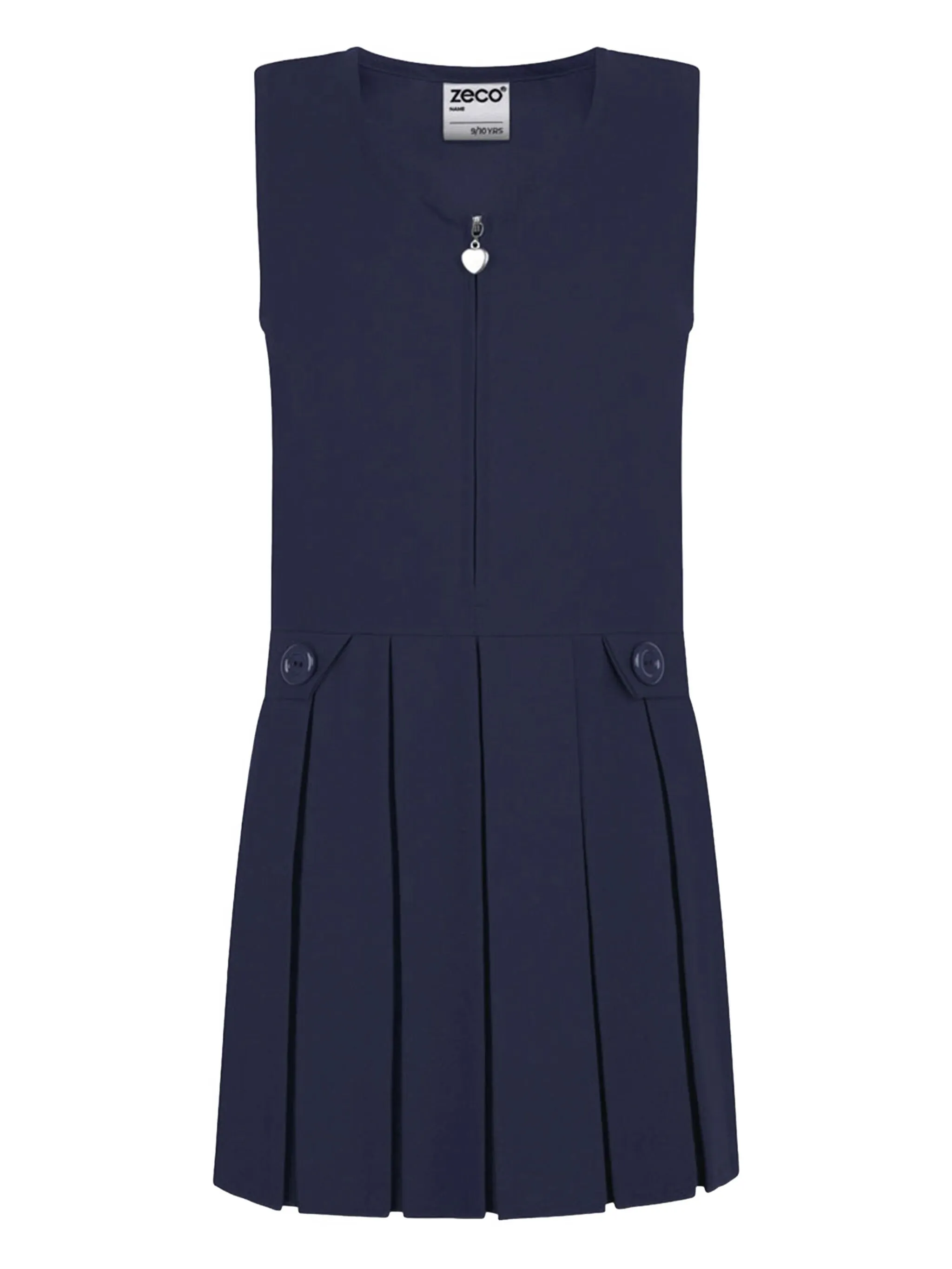 

Плиссированное платье Pinafore на молнии Zeco Schoolwear Kids, синий