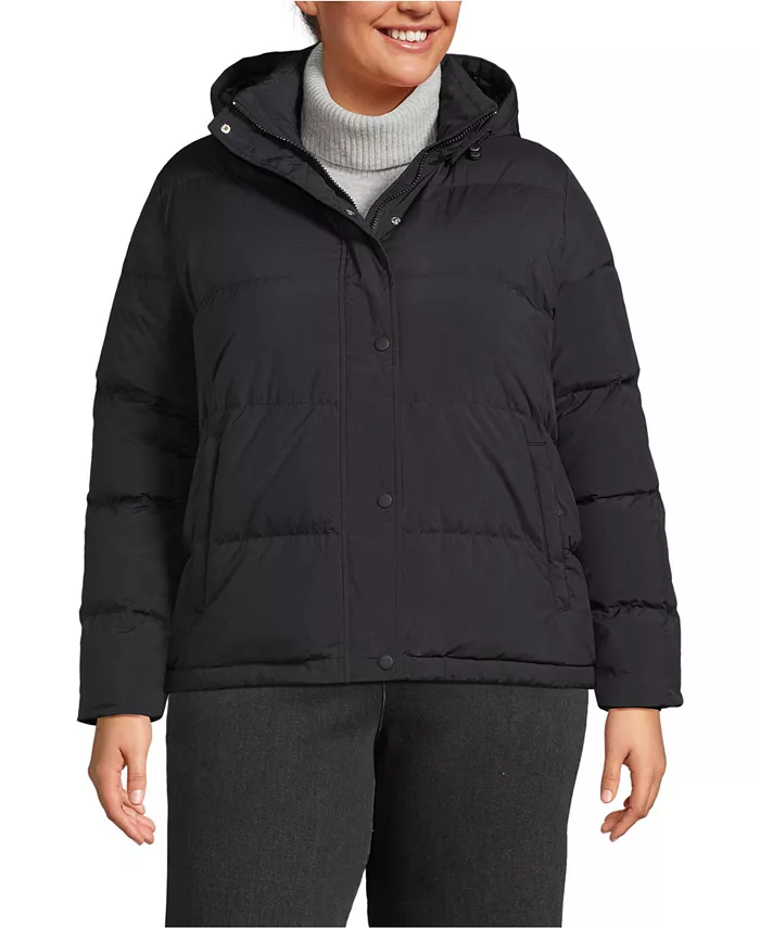 

Пуховик Max 600 Plus Size Lands' End, черный