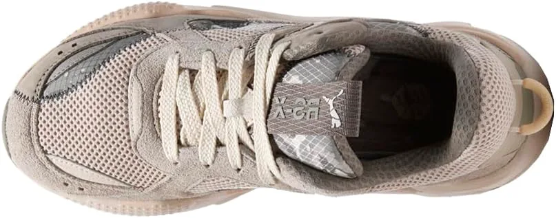 Мужские кроссовки PUMA RS X Rain Map с шнуровкой - повседневные, бежевые, бежевый — фото 4
