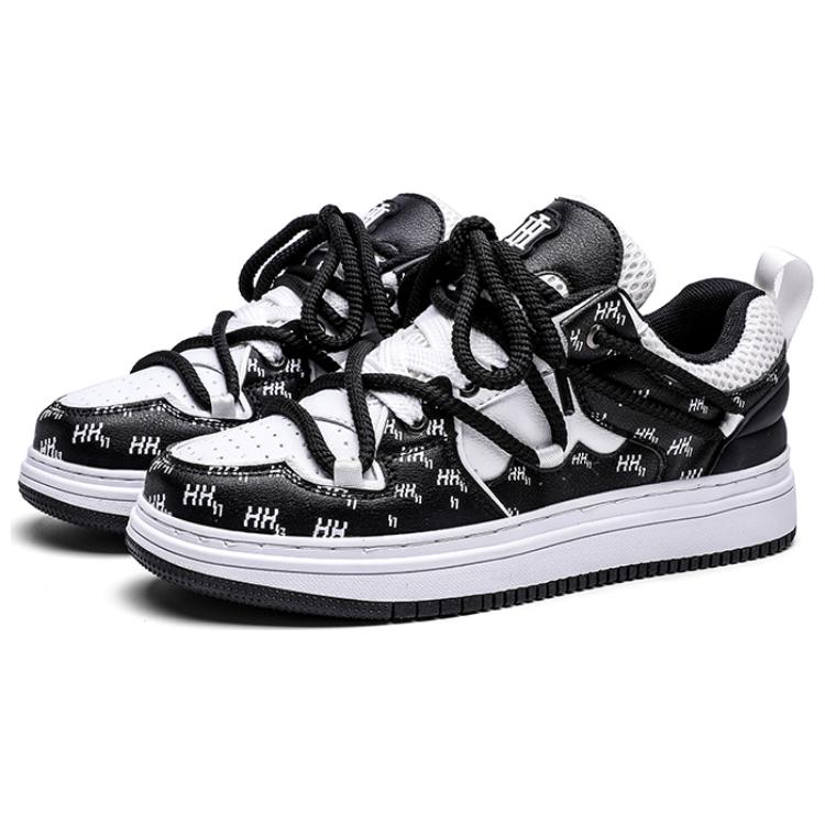 

HLA JEANS Стильные скейтерские кроссовки унисекс черно-белые, цвет Black White