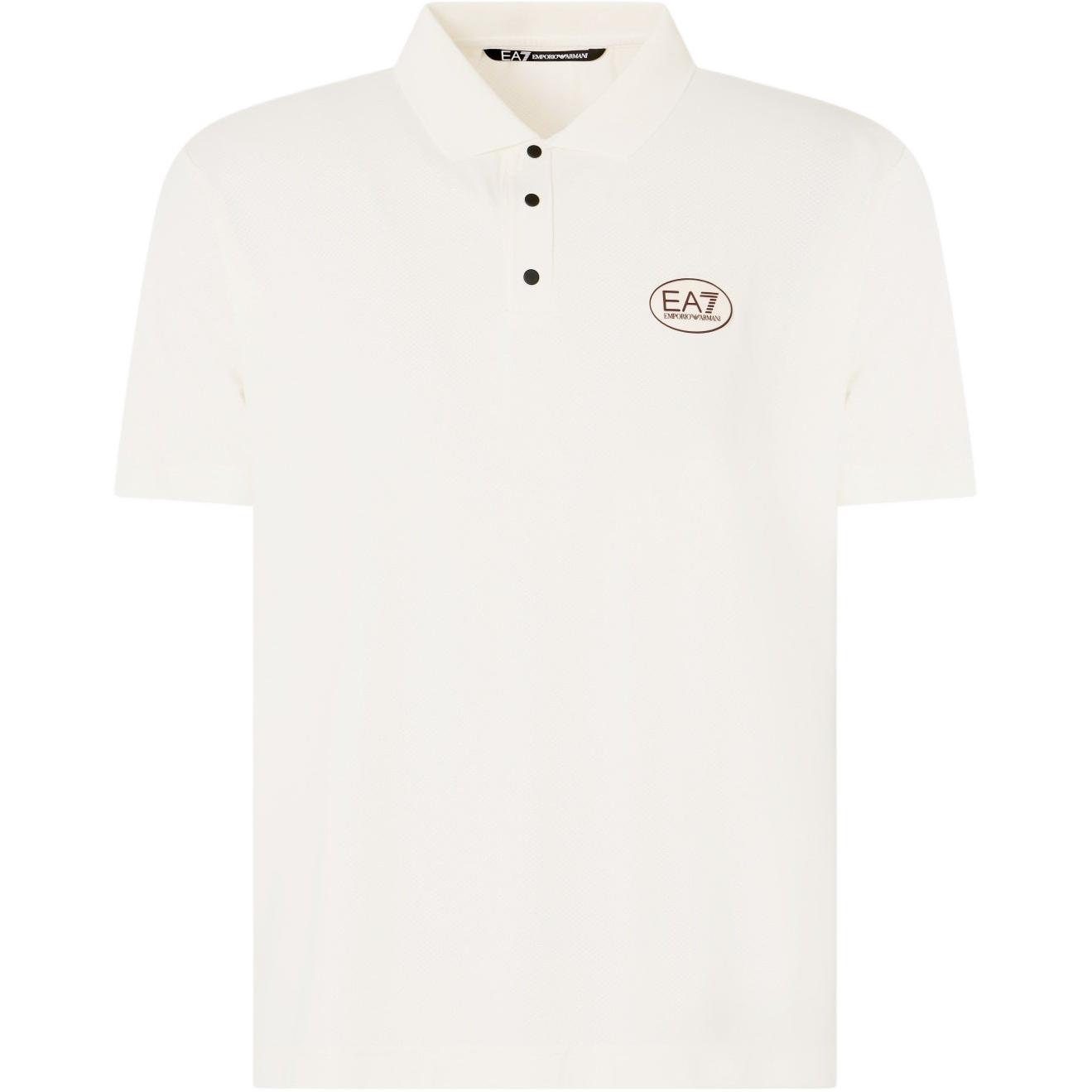 

Поло с принтом логотипа Ea7 EMPORIO ARMANI, белый