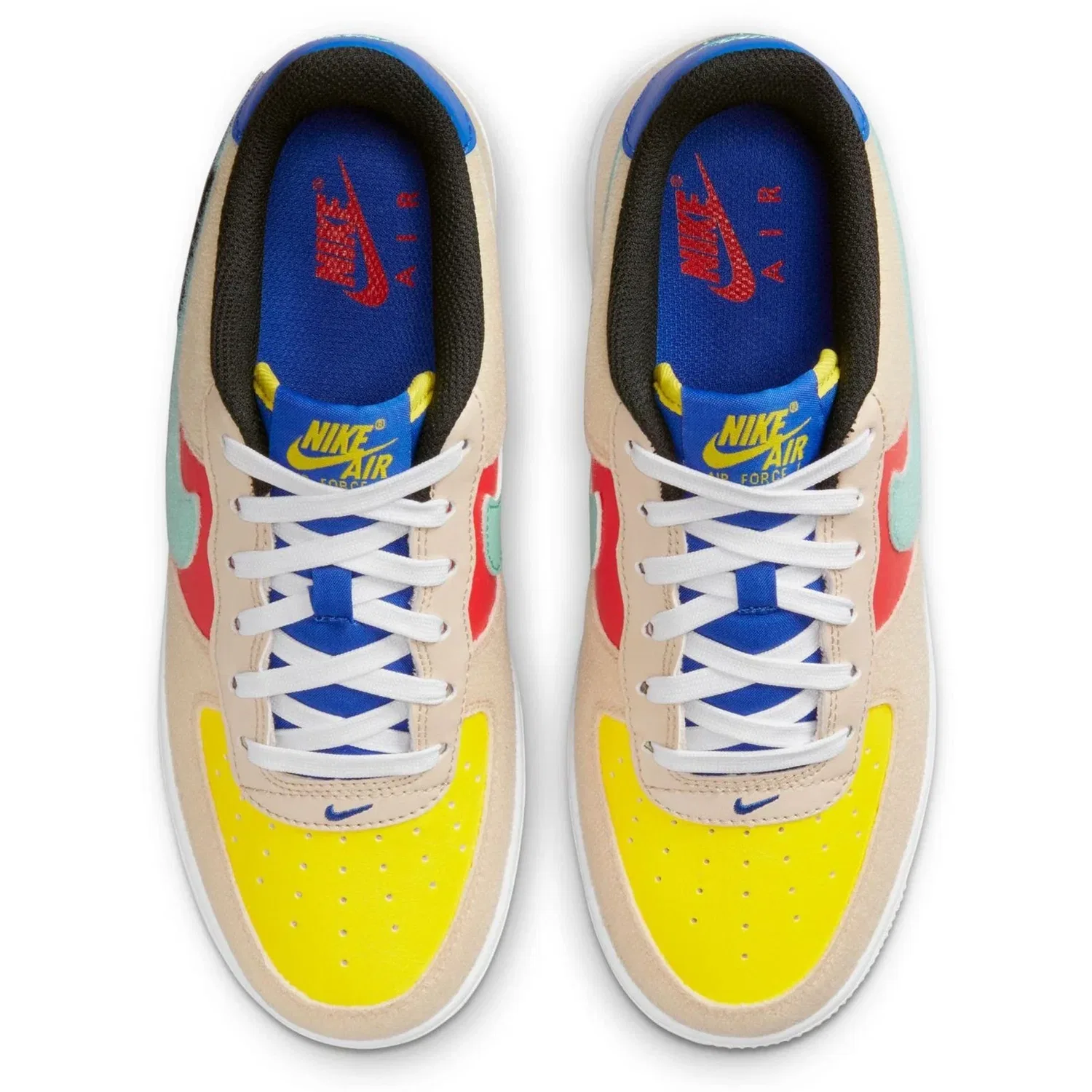 Детские кроссовки Nike Air Force Low FN7818 - Разноцветные кожаные кроссовки HTAT21 — фото 4
