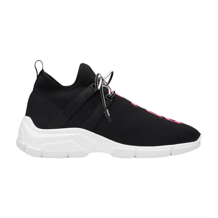 Кроссовки Prada Wmns XY Knit Sneaker 'Black Fluorescent Pink', черный