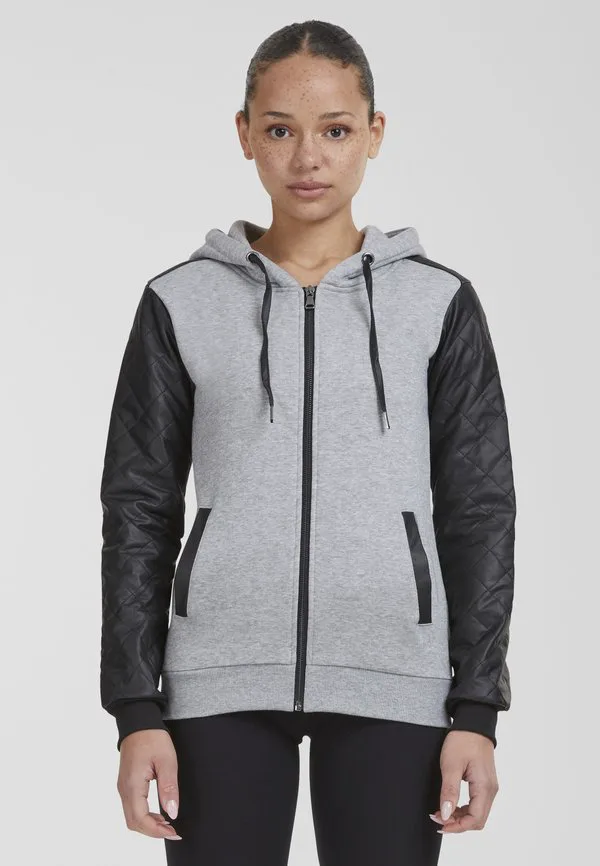 

Толстовка на молнии с бриллиантами Urban Classics, Grey/Black, Черный, Толстовка на молнии с бриллиантами Urban Classics, Grey/Black