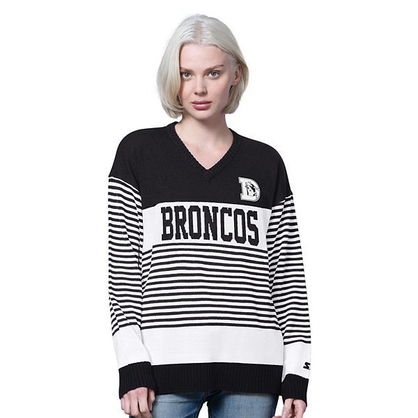 

Женский свитер v-neck в полоску Denver Broncos No Huddle черный Starter