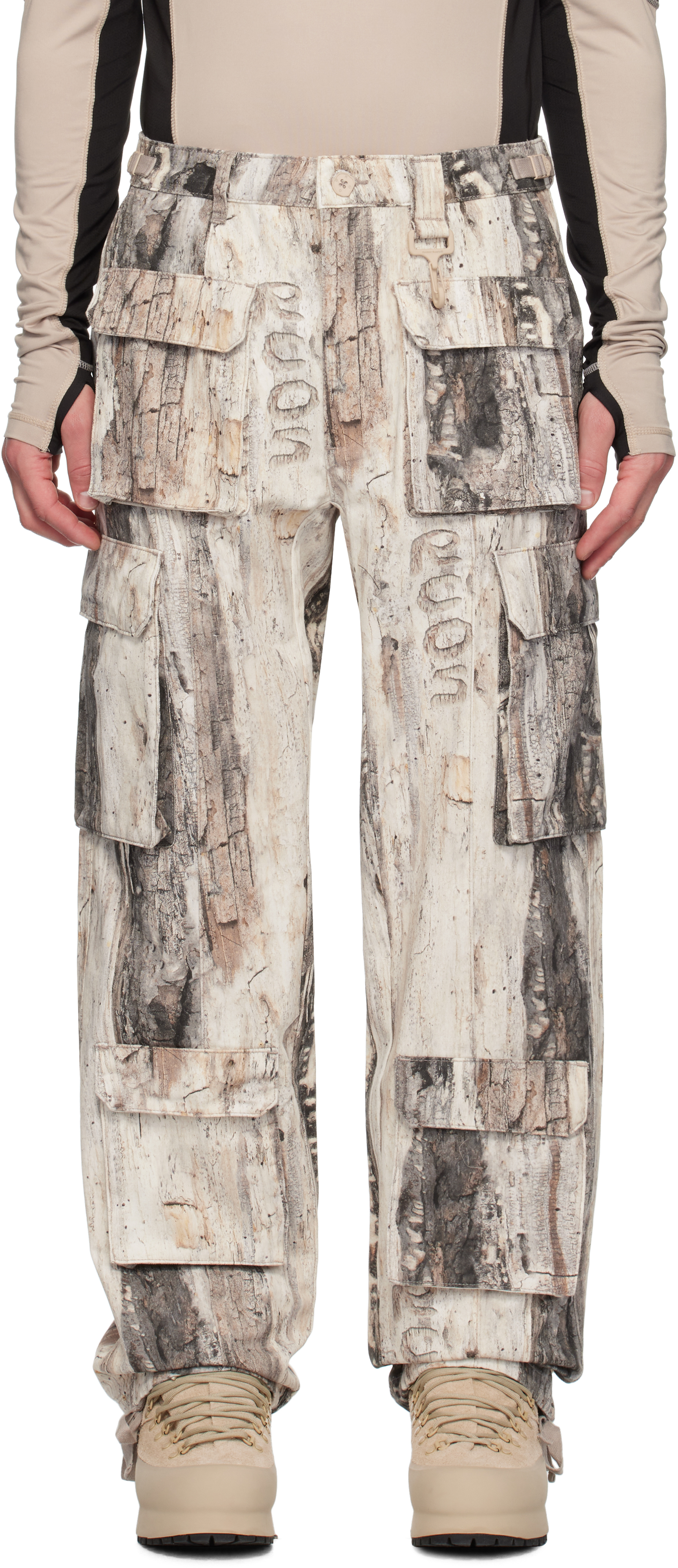

Брюки-карго из хлопка цвета Off-White и Taupe RCOS