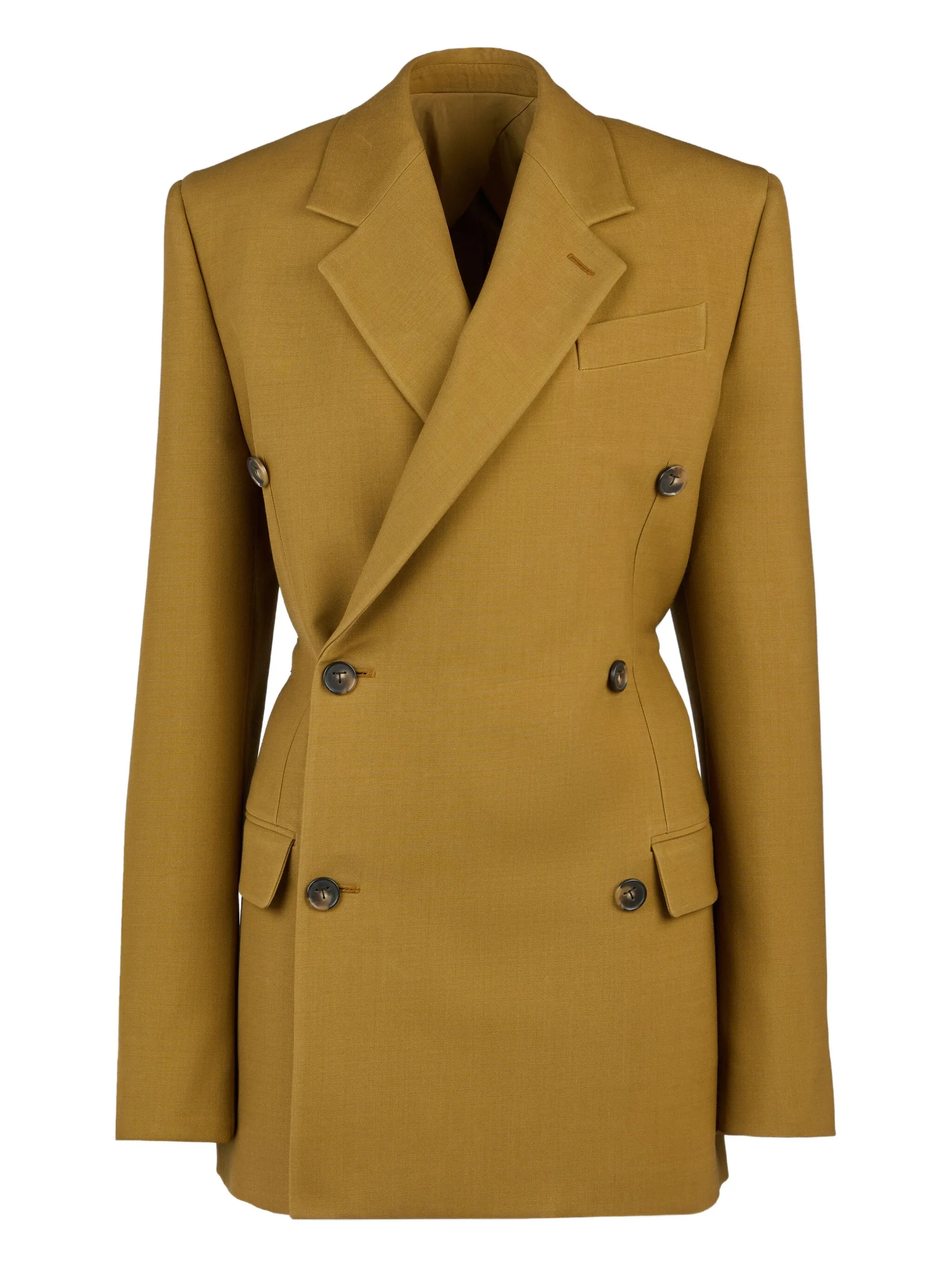 

Двубортный шерстяной пиджак Tod'S, коричневый