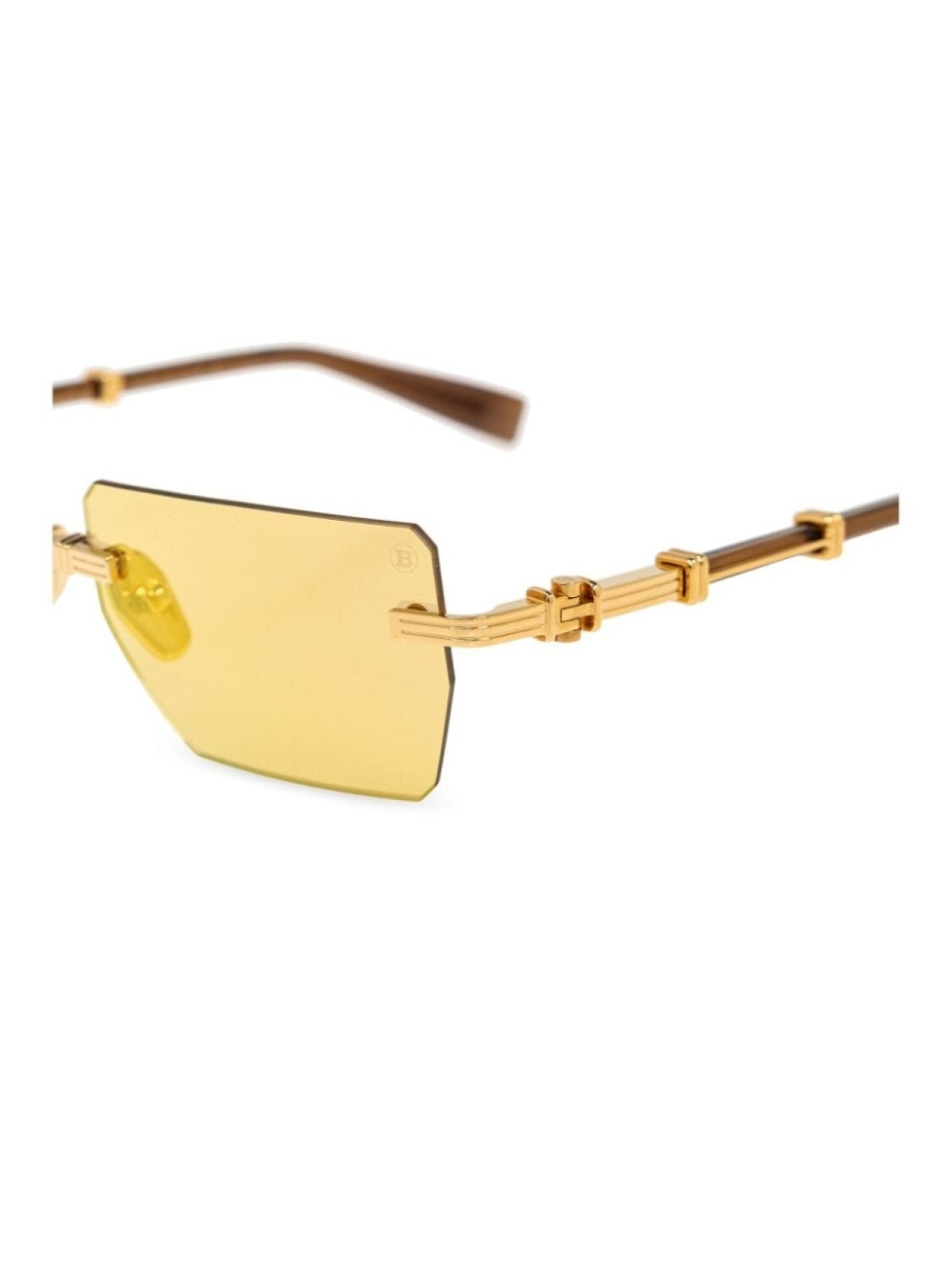 Balmain Eyewear солнцезащитные очки в прямоугольной оправе BPS-150G-53, золотистый — фото 4