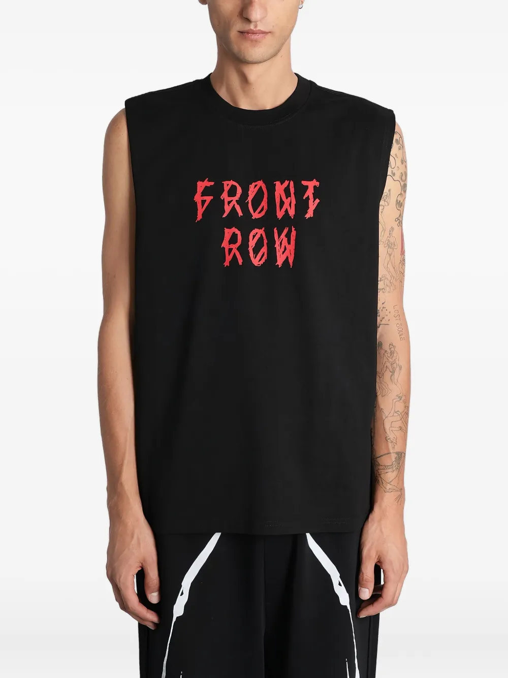 

Топ без рукавов с принтом Mugler, черный