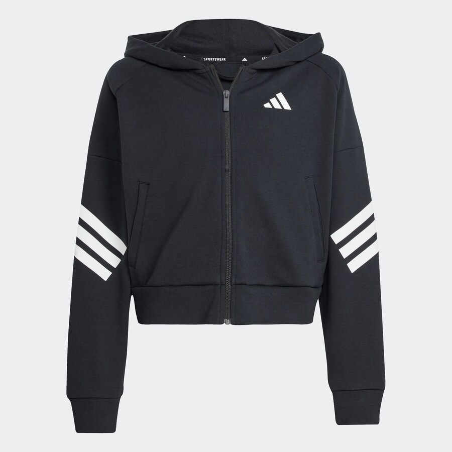 

Спортивная толстовка с капюшоном на молнии ADIDAS SPORTSWEAR, черный