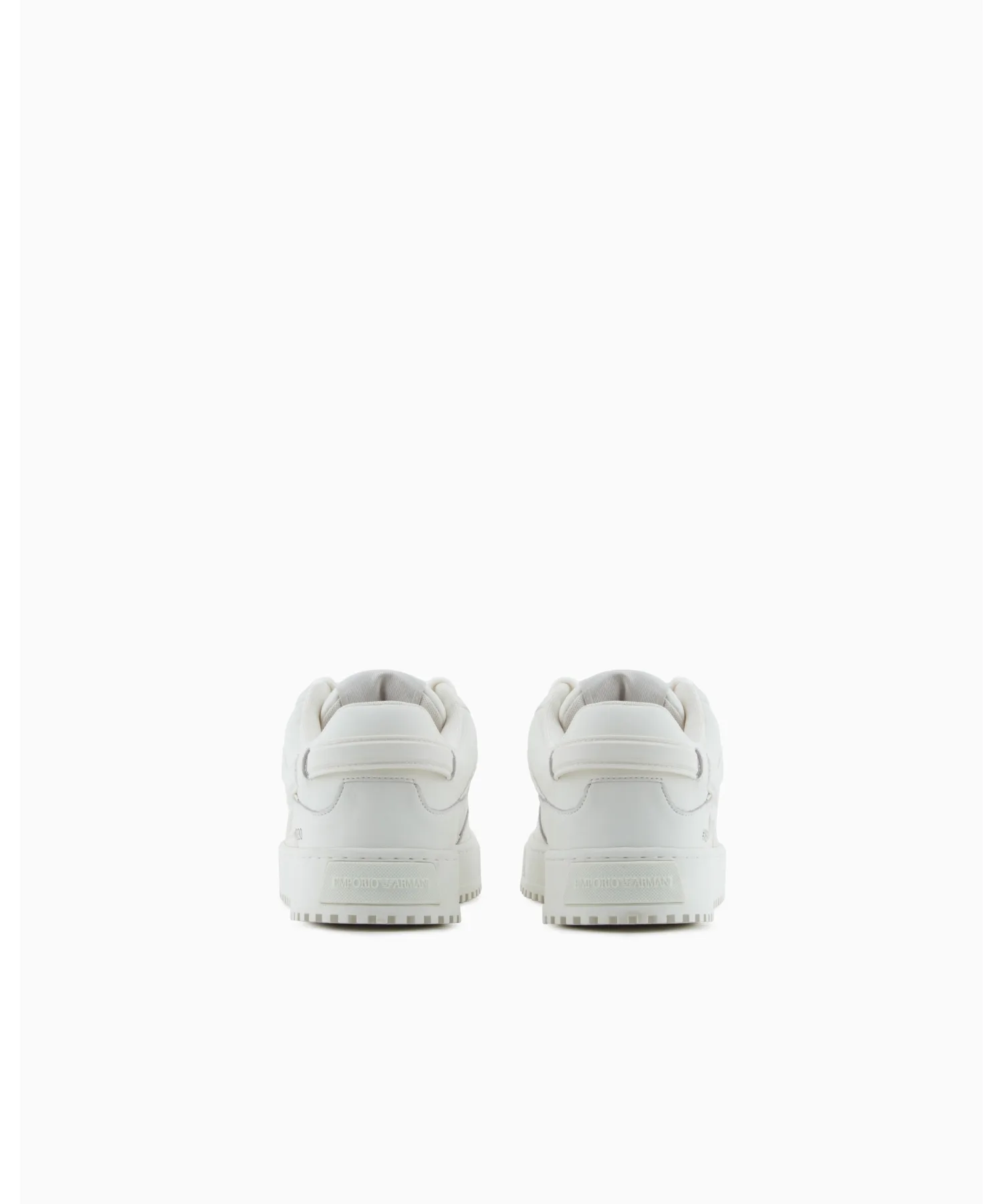 Мужские кроссовки из натуральной кожи Emporio Armani EA Patch off-white — фото 4