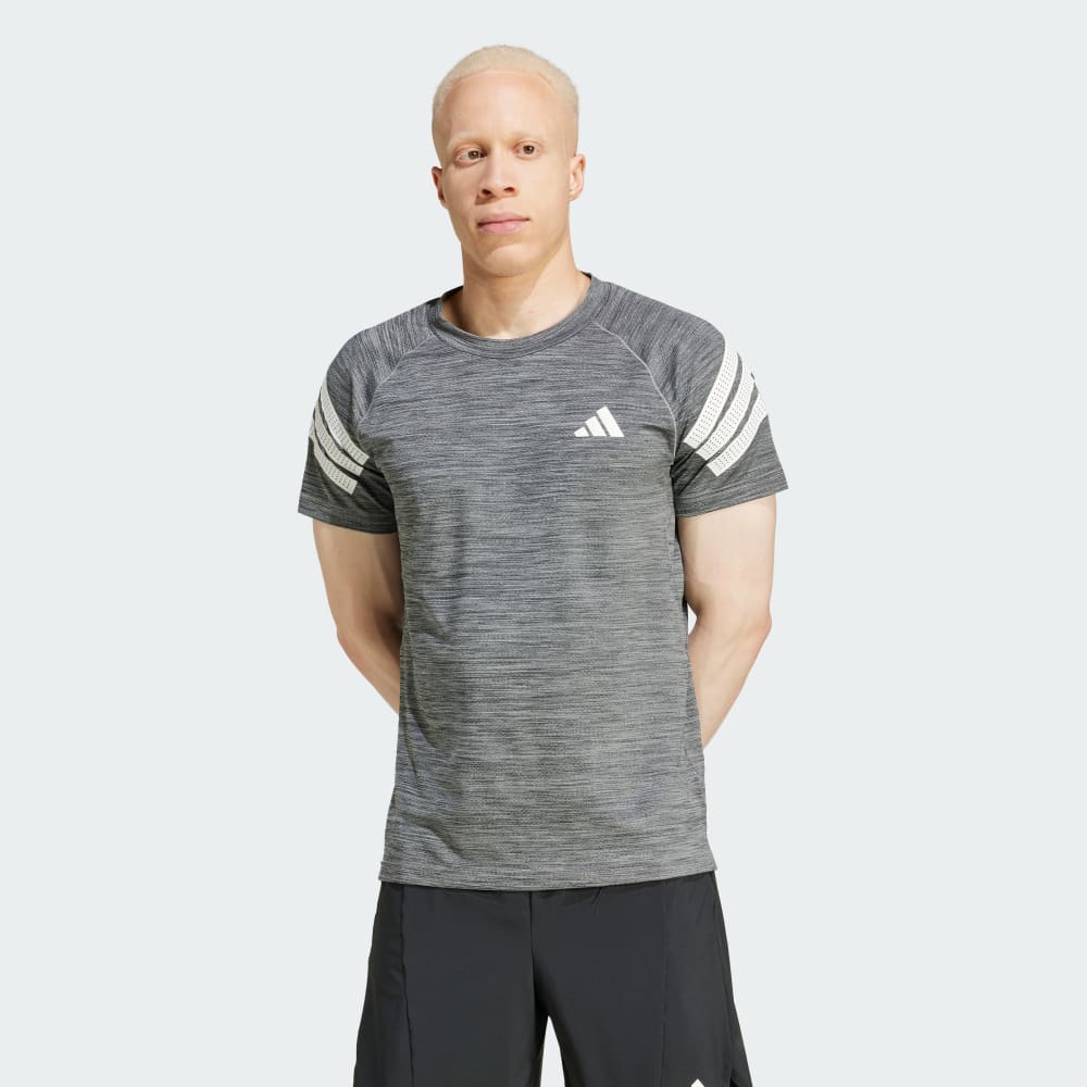 

Спортивная футболка Adidas Icon 3-Stripes Tee, цвет Black Melange/White