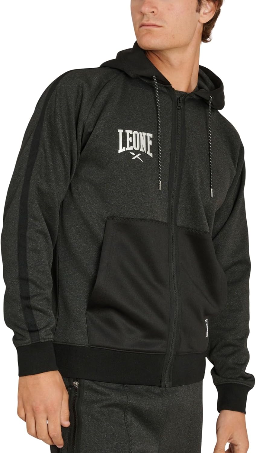 

Толстовка Leone 1947 Training Hoodie, меланжевая, темно-серый меланж
