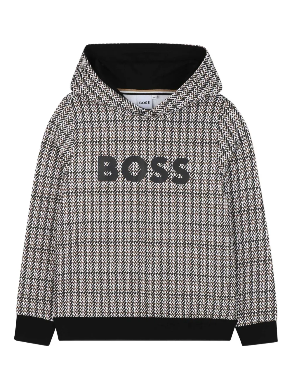 

Худи с вышитым логотипом BOSS Kidswear, черный